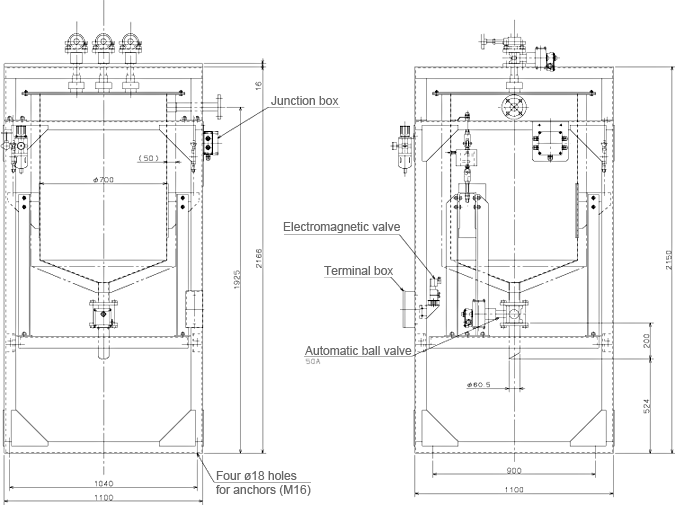 Hopper scale for liquid weighing